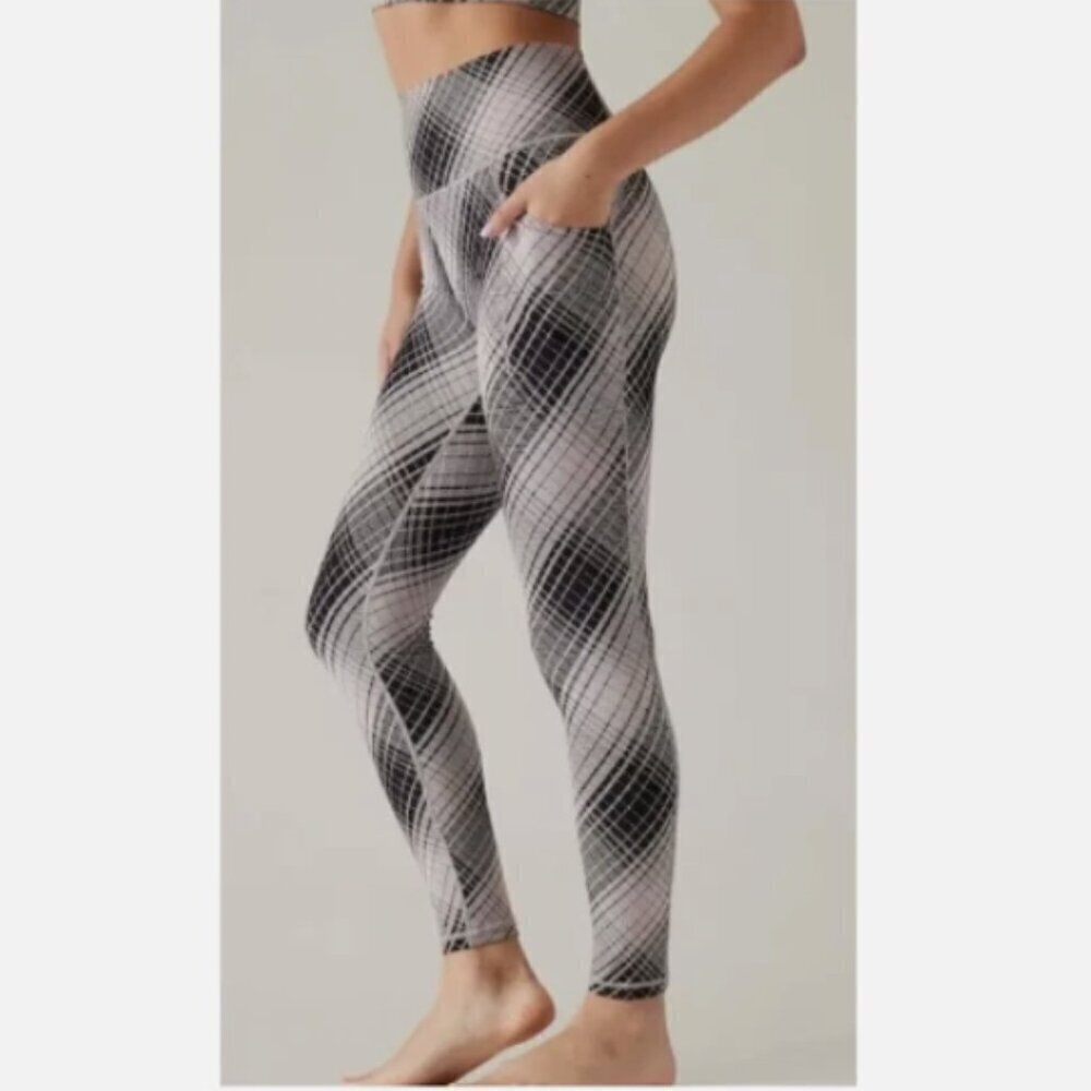 ATHLETA Salutation Stash Textured Tights Jacquard Fabric Pockets Size XXS RT$119